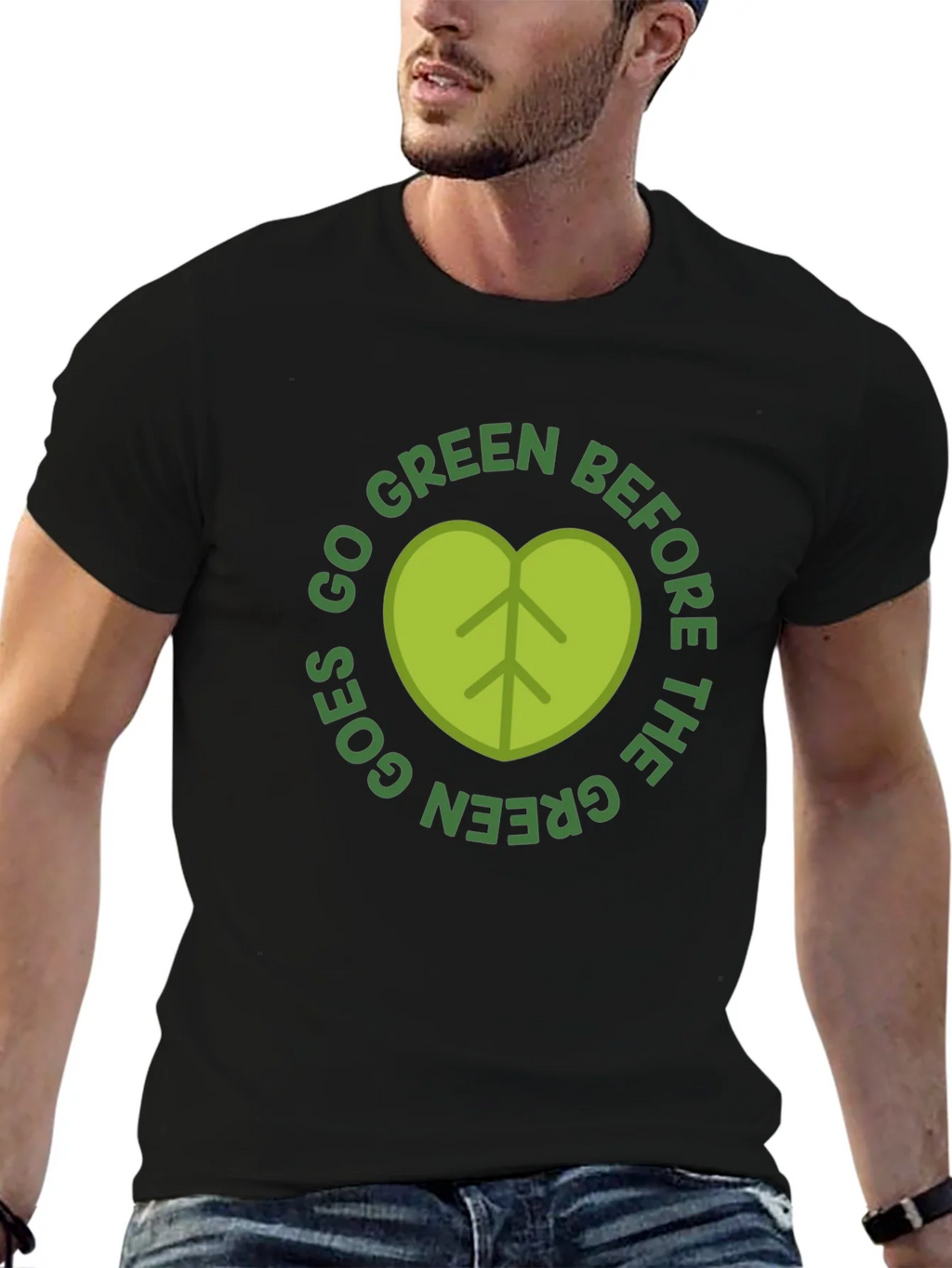 Go Green T-Shirt - Organic Eco Friendly Design product image 2