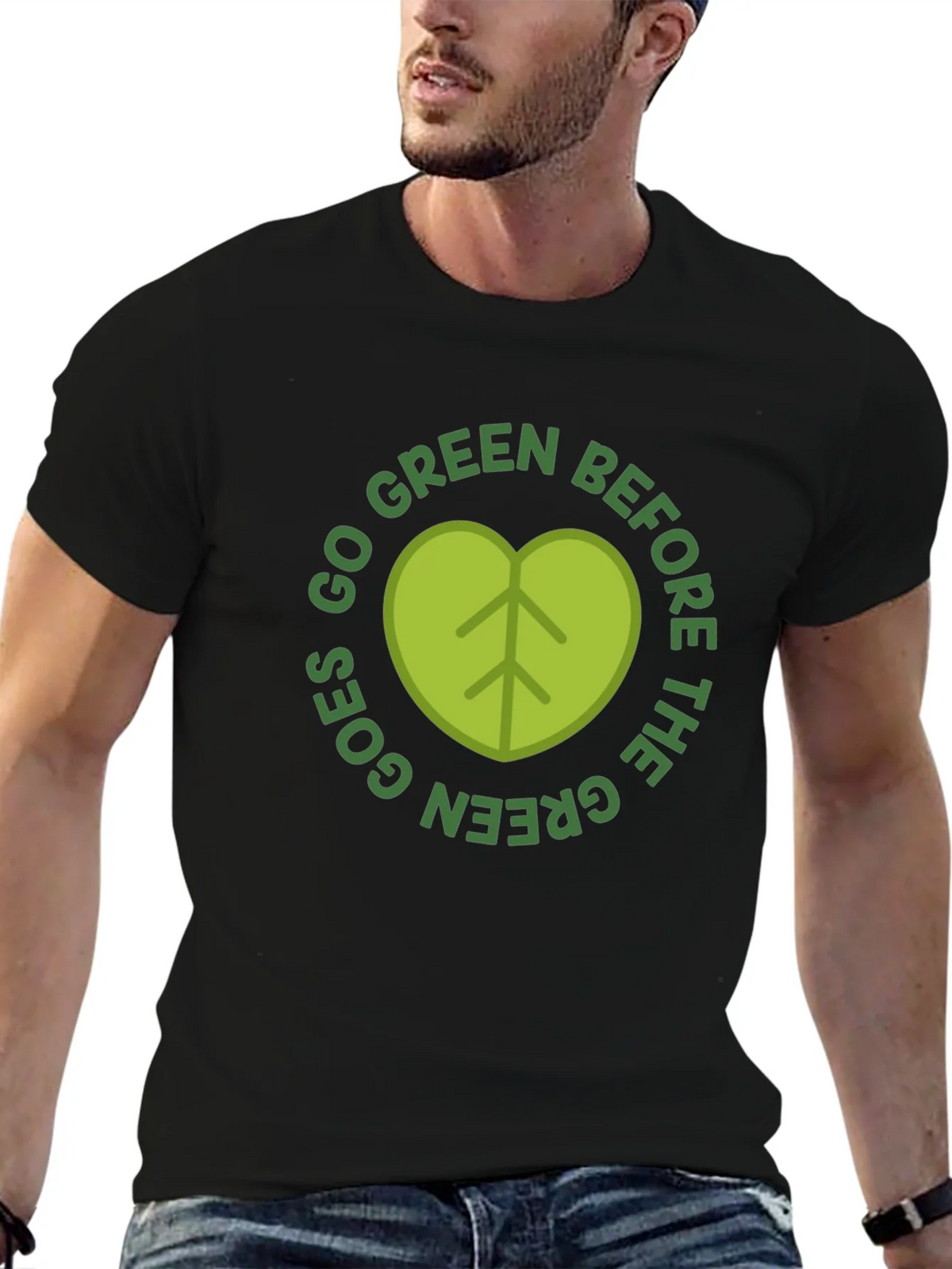 Go Green T-Shirt - Organic Eco Friendly Design product image 2