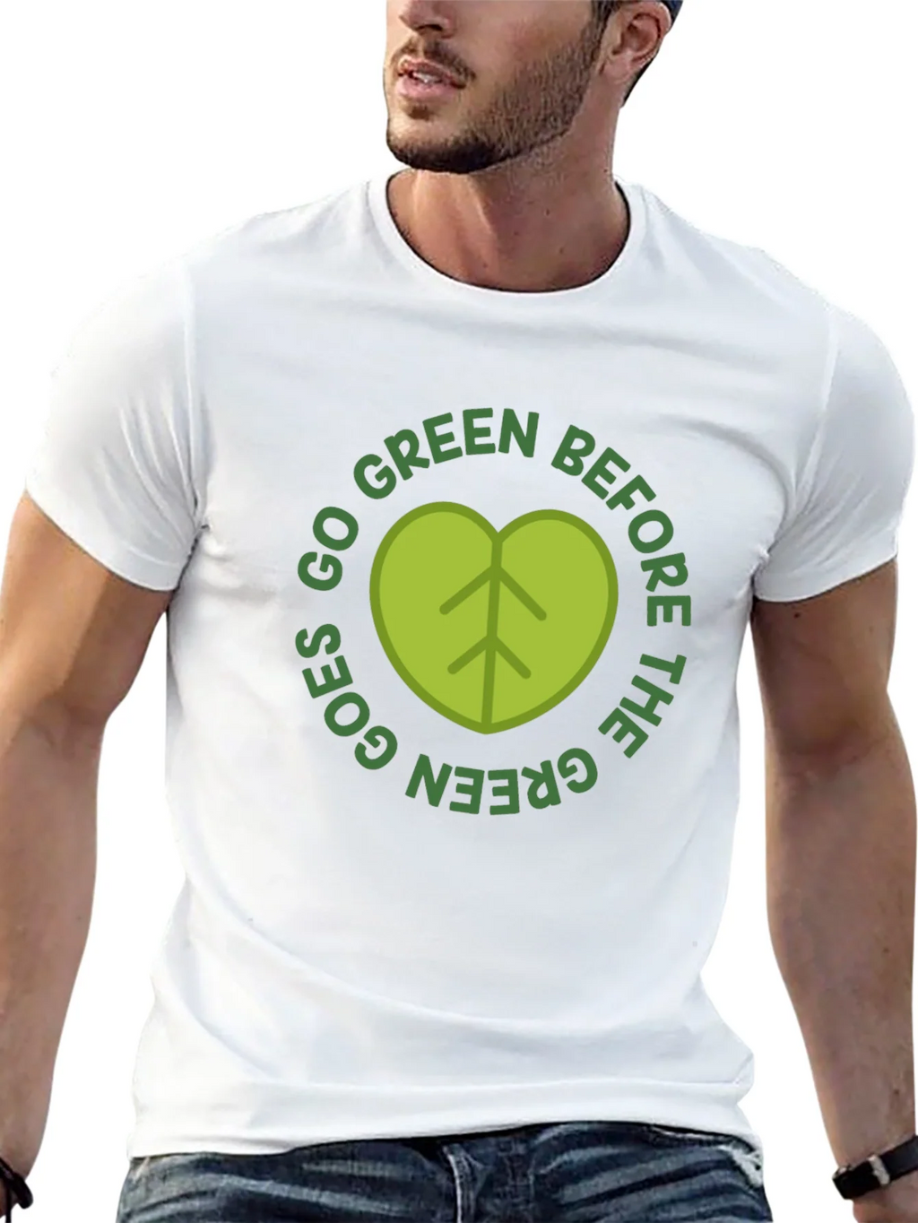 Go Green T-Shirt - Organic Eco Friendly Design product image 5