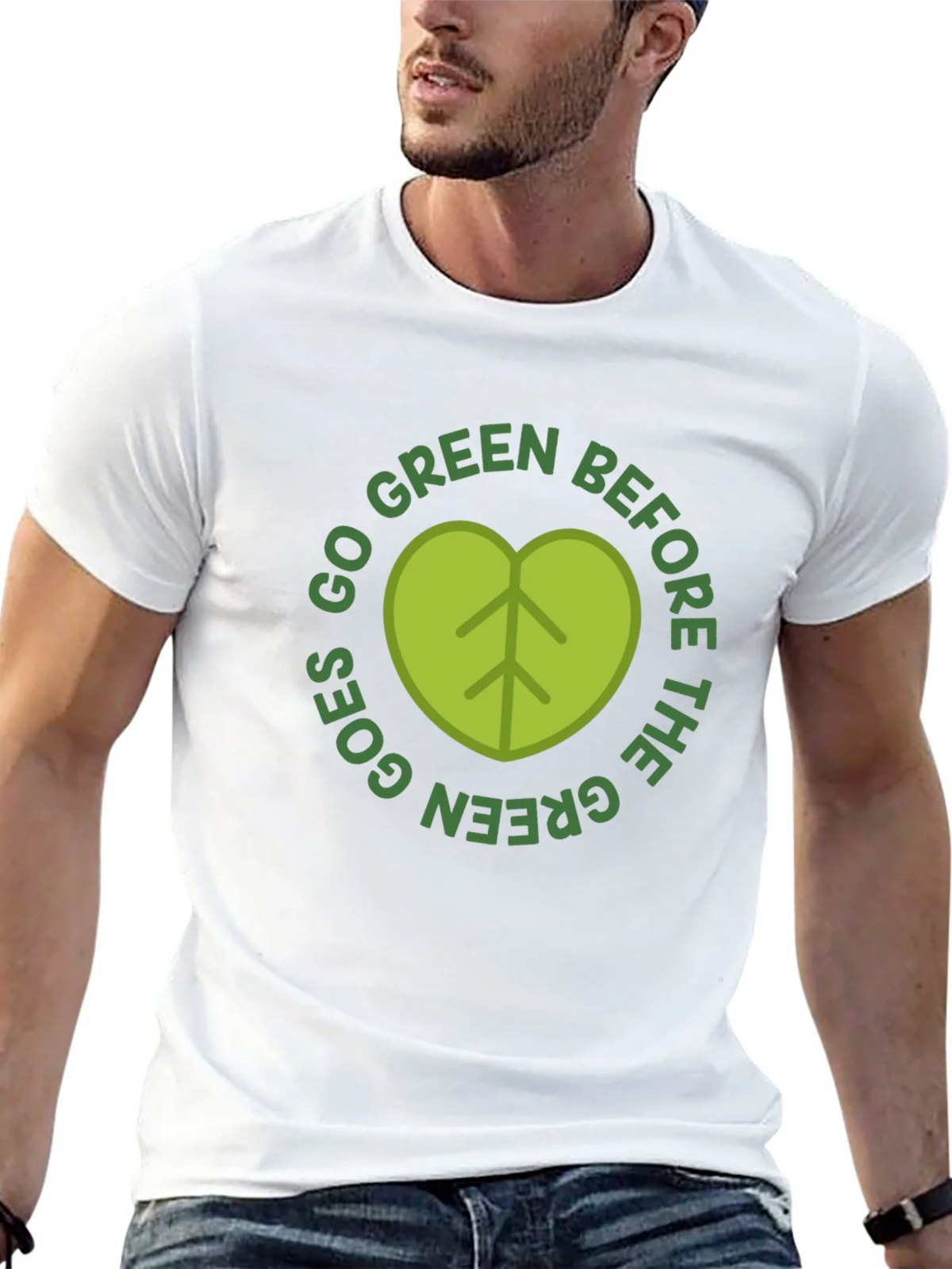 Go Green T-Shirt - Organic Eco Friendly Design product image 5
