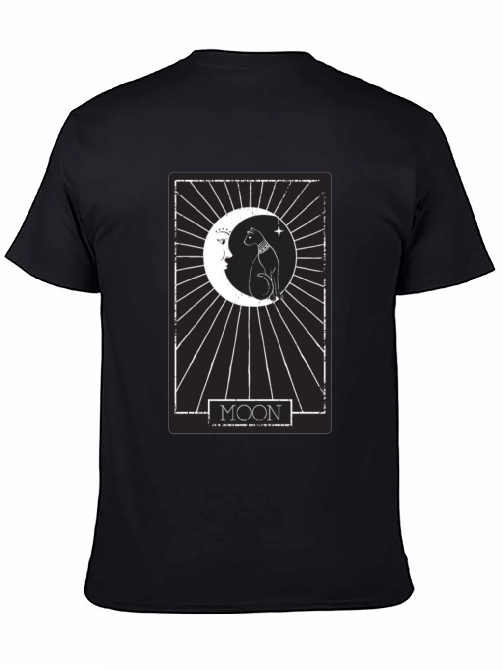 Moon Tarot Card Cat T-Shirt - Mystical Design product image 4