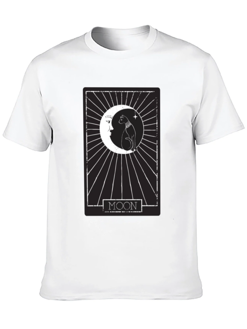 Moon Tarot Card Cat T-Shirt - Mystical Design product image 9
