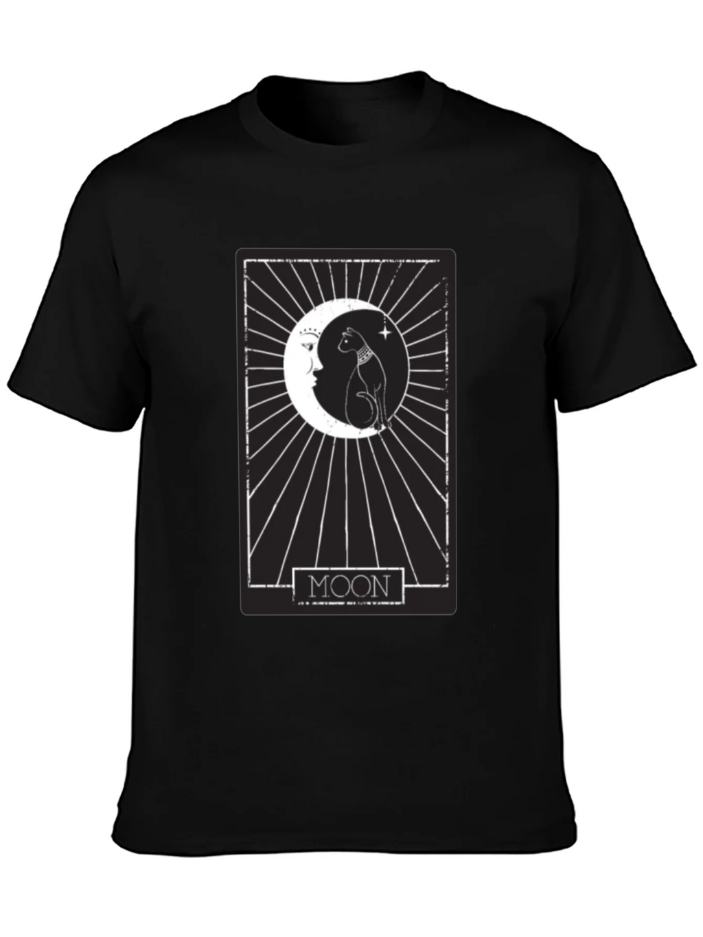 Moon Tarot Card Cat T-Shirt - Mystical Design product image 3