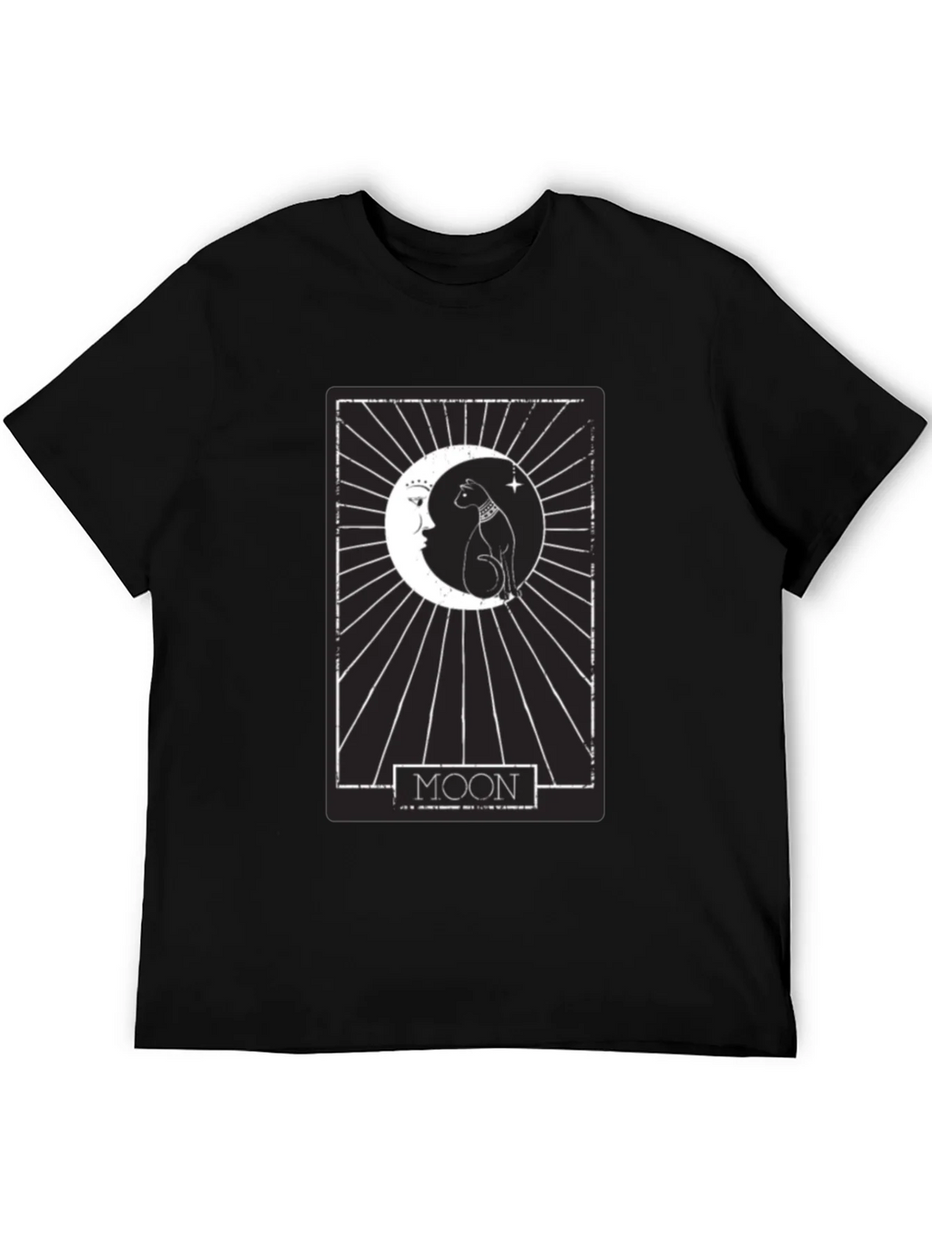Moon Tarot Card Cat T-Shirt - Mystical Design product image 5