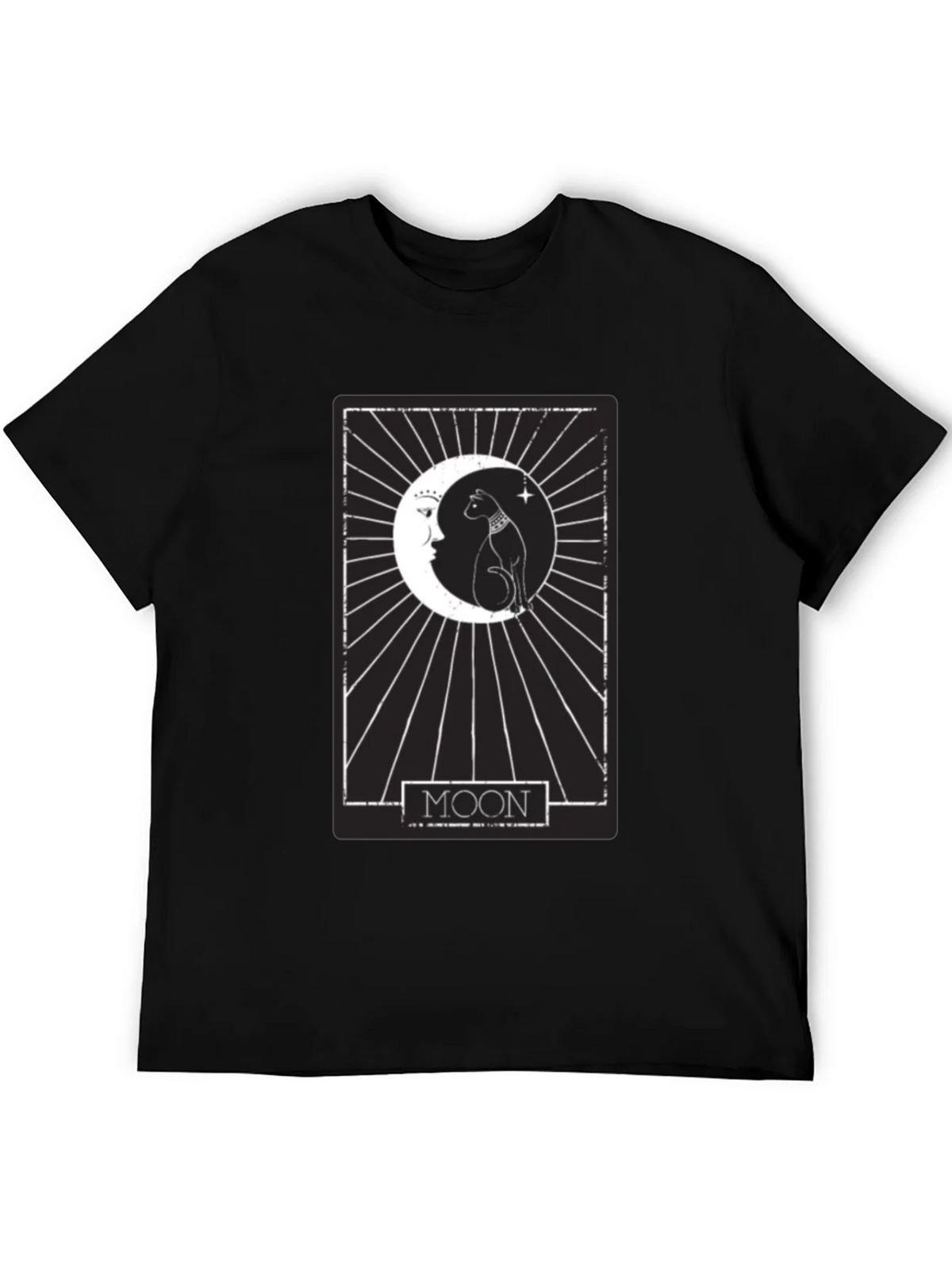 Moon Tarot Card Cat T-Shirt - Mystical Design product image 5
