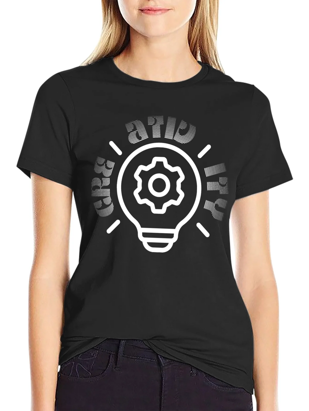 Creative Idea T-Shirt - Gear Light Bulb Design product image 2