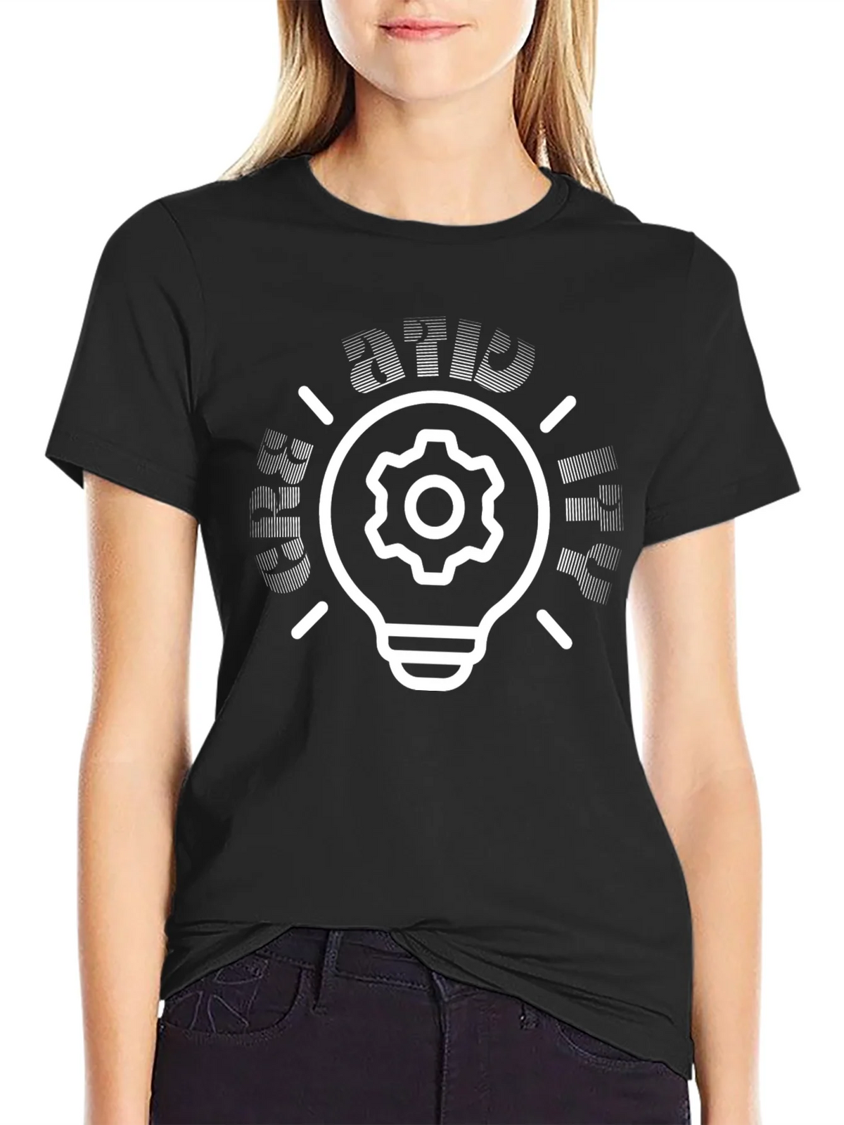 Creative Idea T-Shirt - Gear Light Bulb Design product image 2