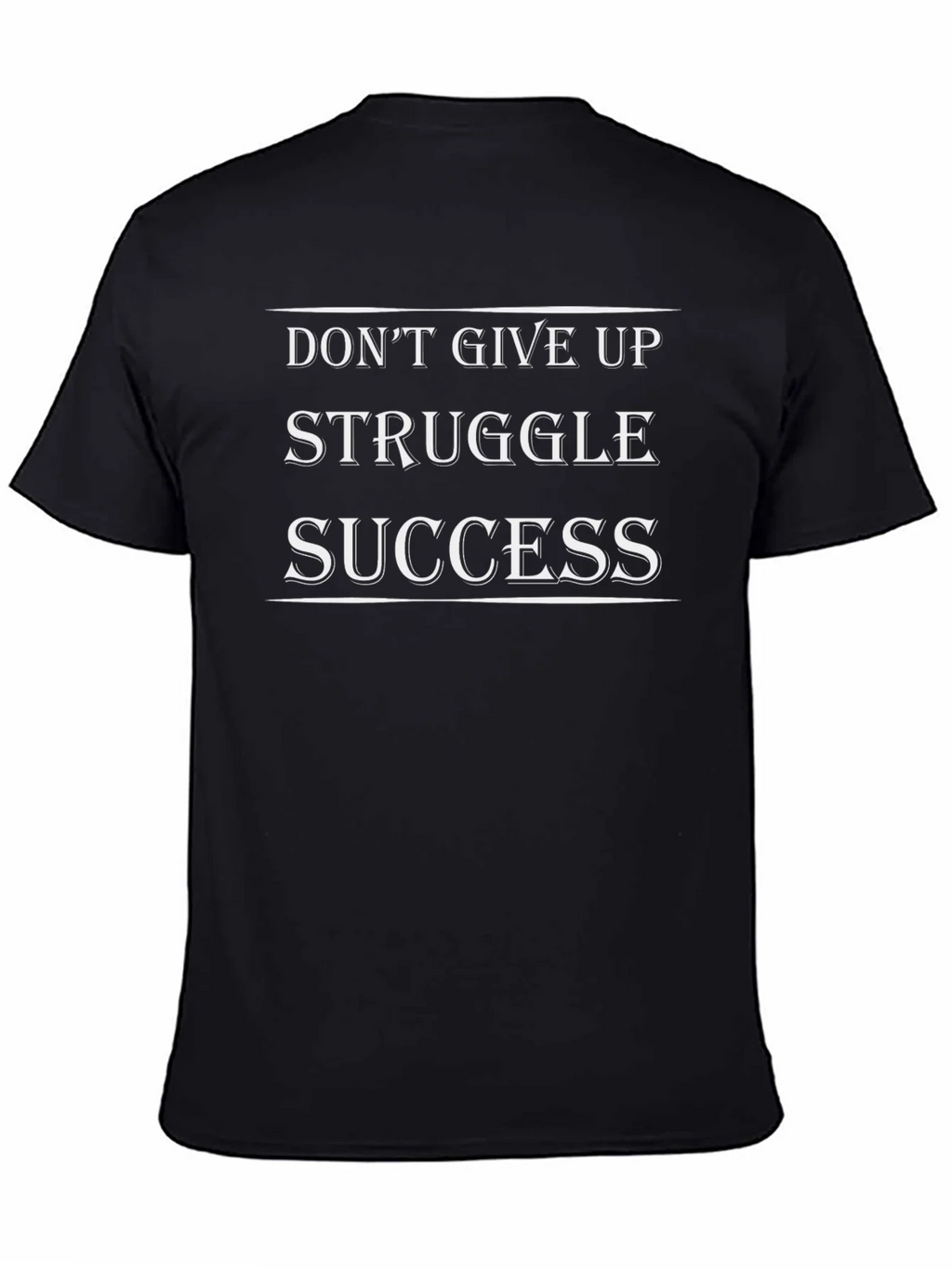 Motivational Black T-Shirt: Dont Give Up product image 4