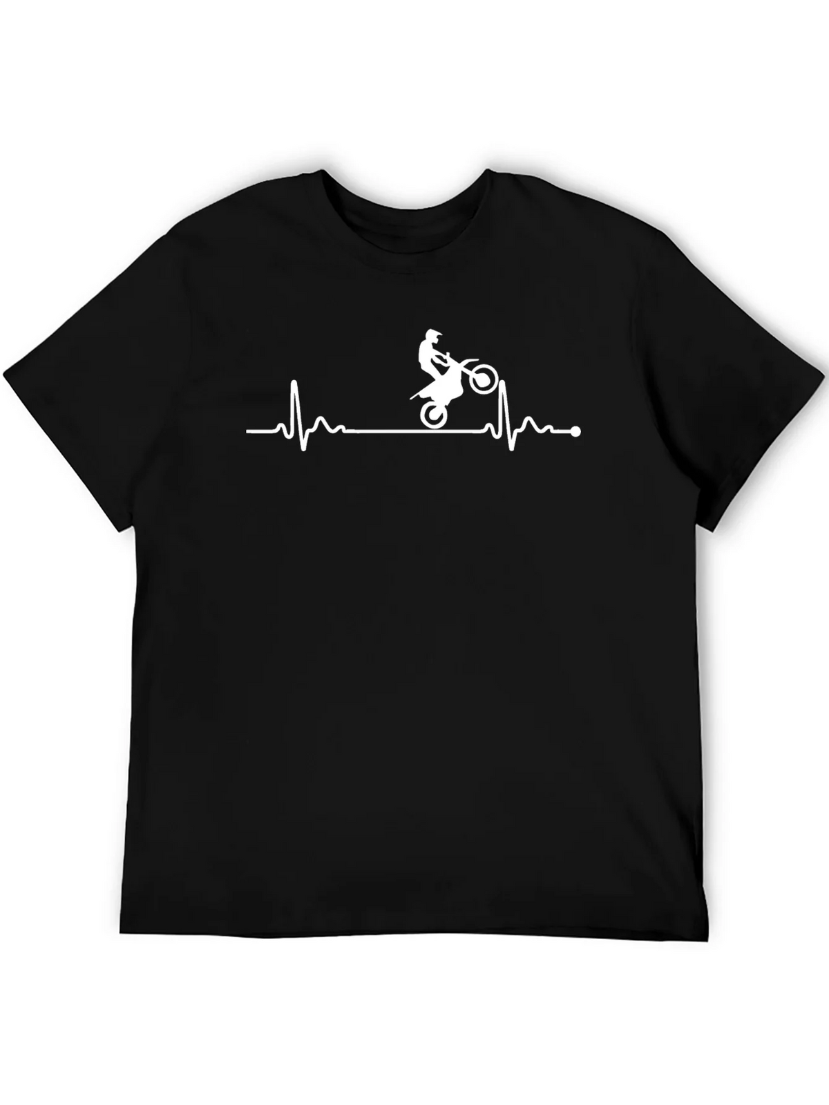 Motorcross Heartbeat Graphic Tee - Black product image 5