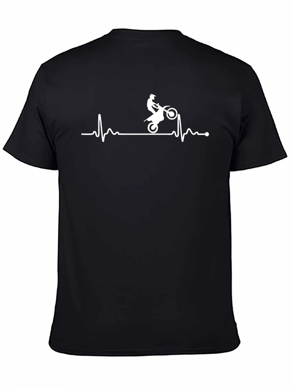 Motorcross Heartbeat Graphic Tee - Black product image 4