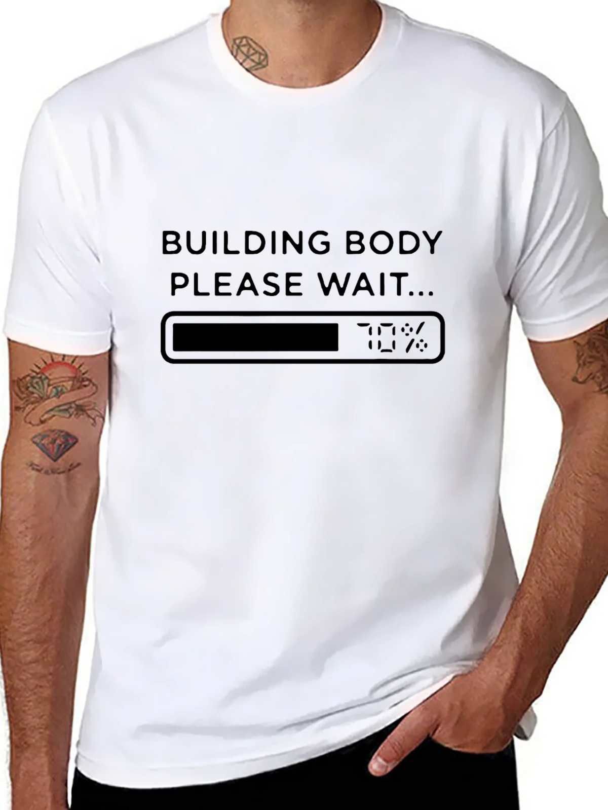 Building Body Loading T-Shirt Funny Workout Tee product image 4