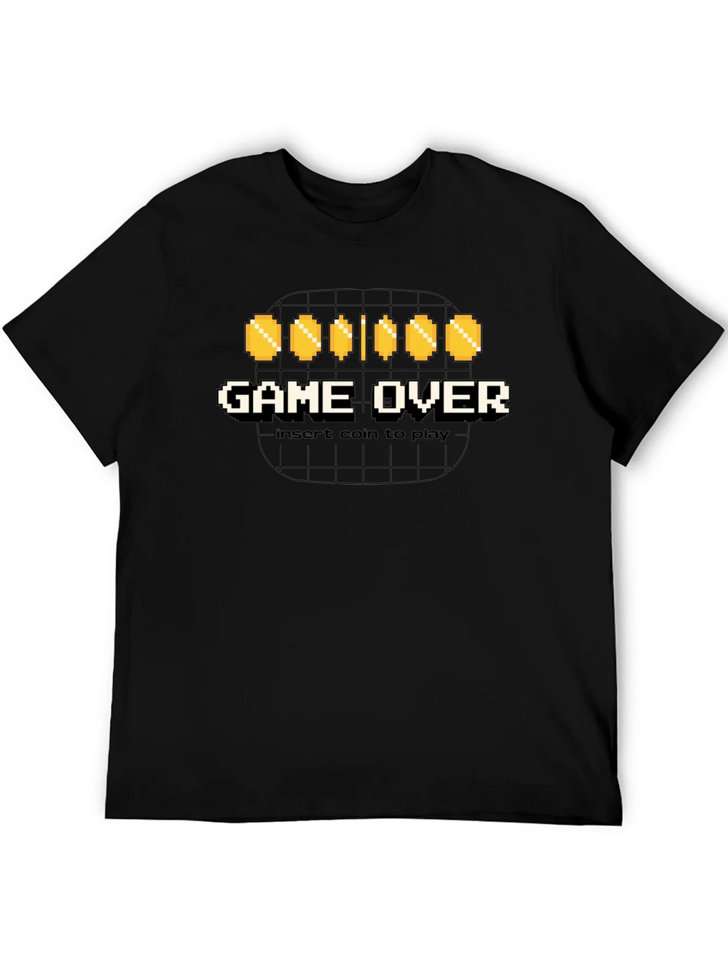 Game Over Insert Coin Black Graphic Tee product image 4