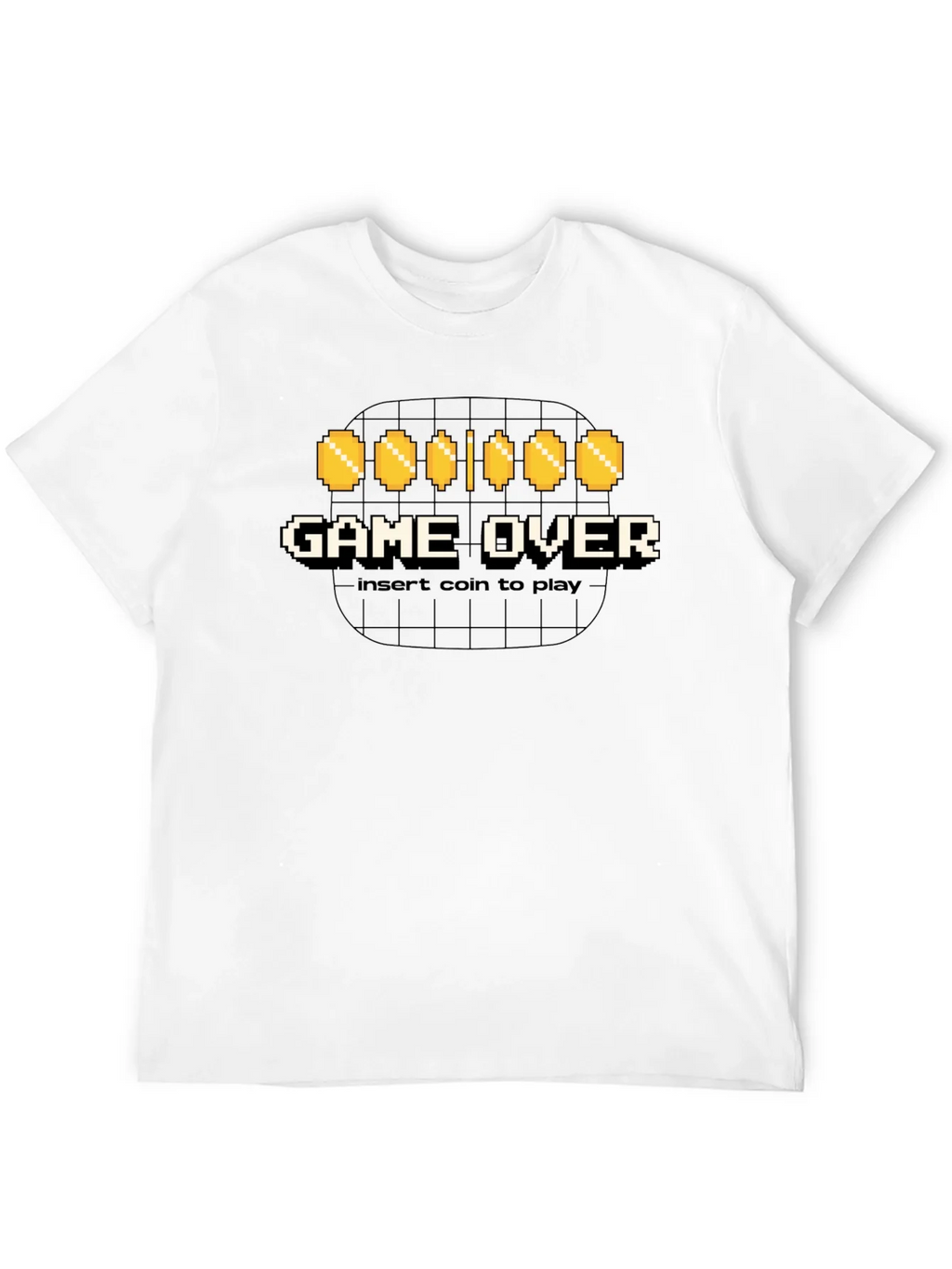 Game Over Insert Coin Black Graphic Tee product image 10