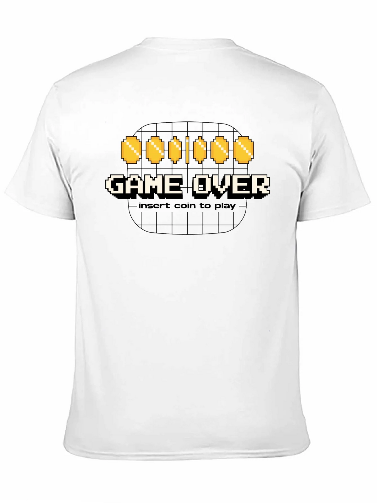 Game Over Insert Coin Black Graphic Tee product image 9
