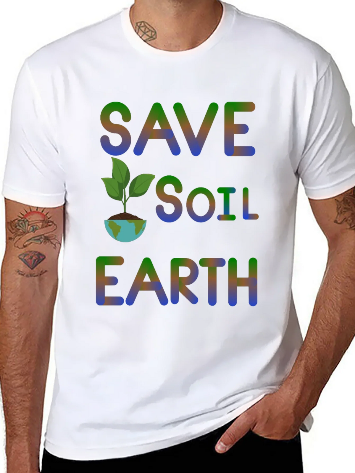 Save Soil Earth T-Shirt - Environmental Awareness product image 7
