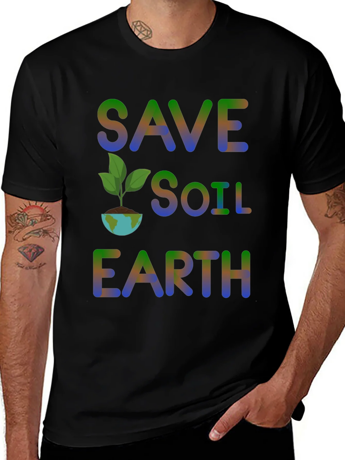 Save Soil Earth T-Shirt - Environmental Awareness product image 1