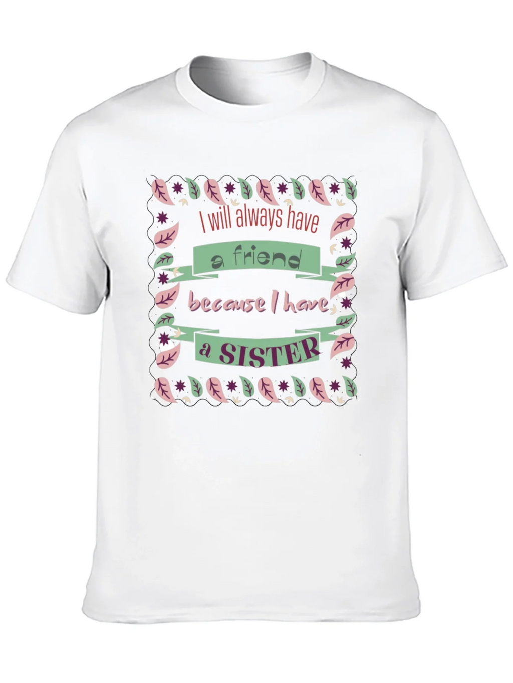 Sister Friend Black Graphic T-Shirt product image 9