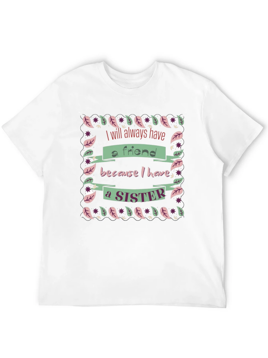 Sister Friend Black Graphic T-Shirt product image 11