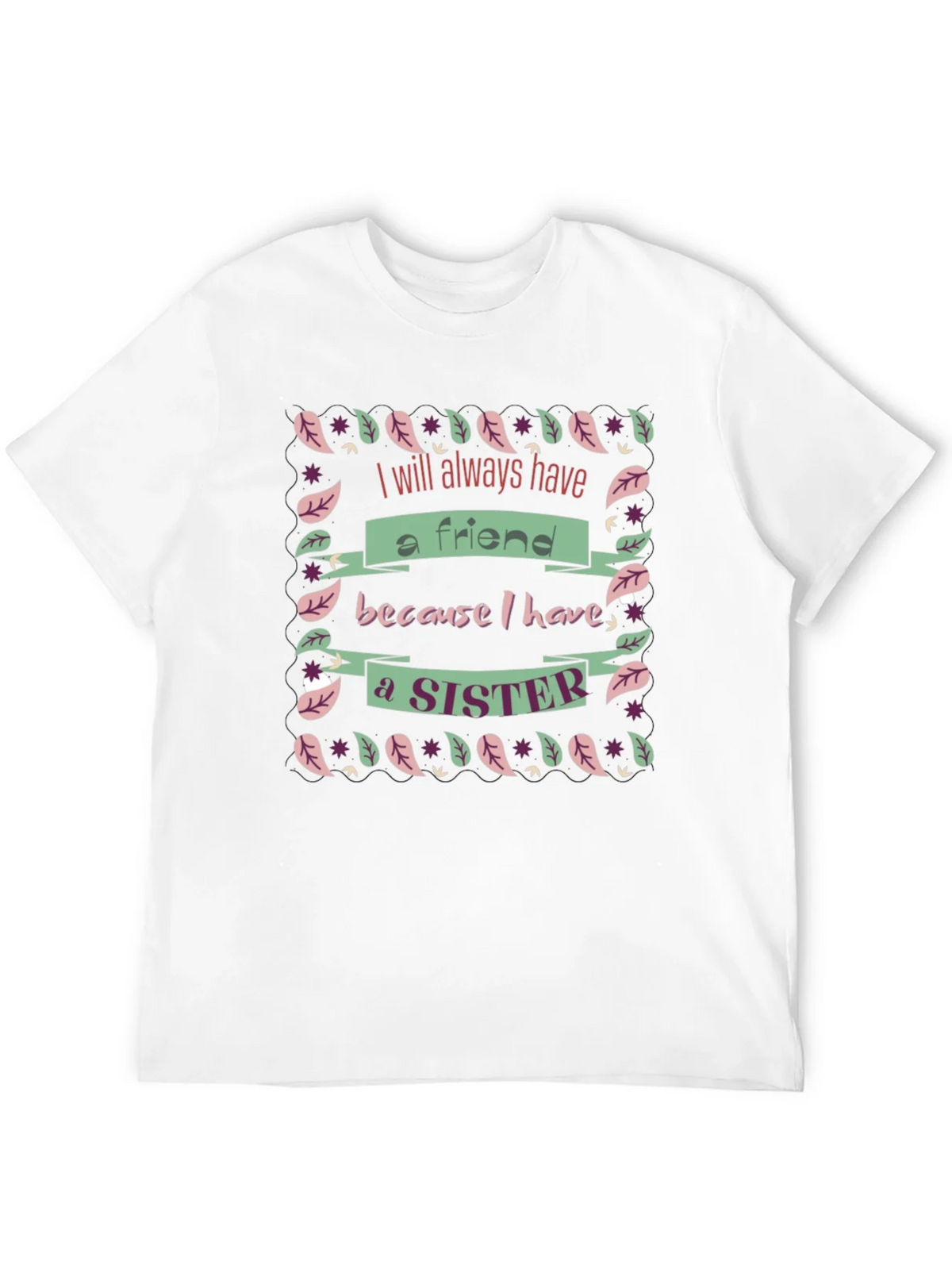 Sister Friend Black Graphic T-Shirt product image 11