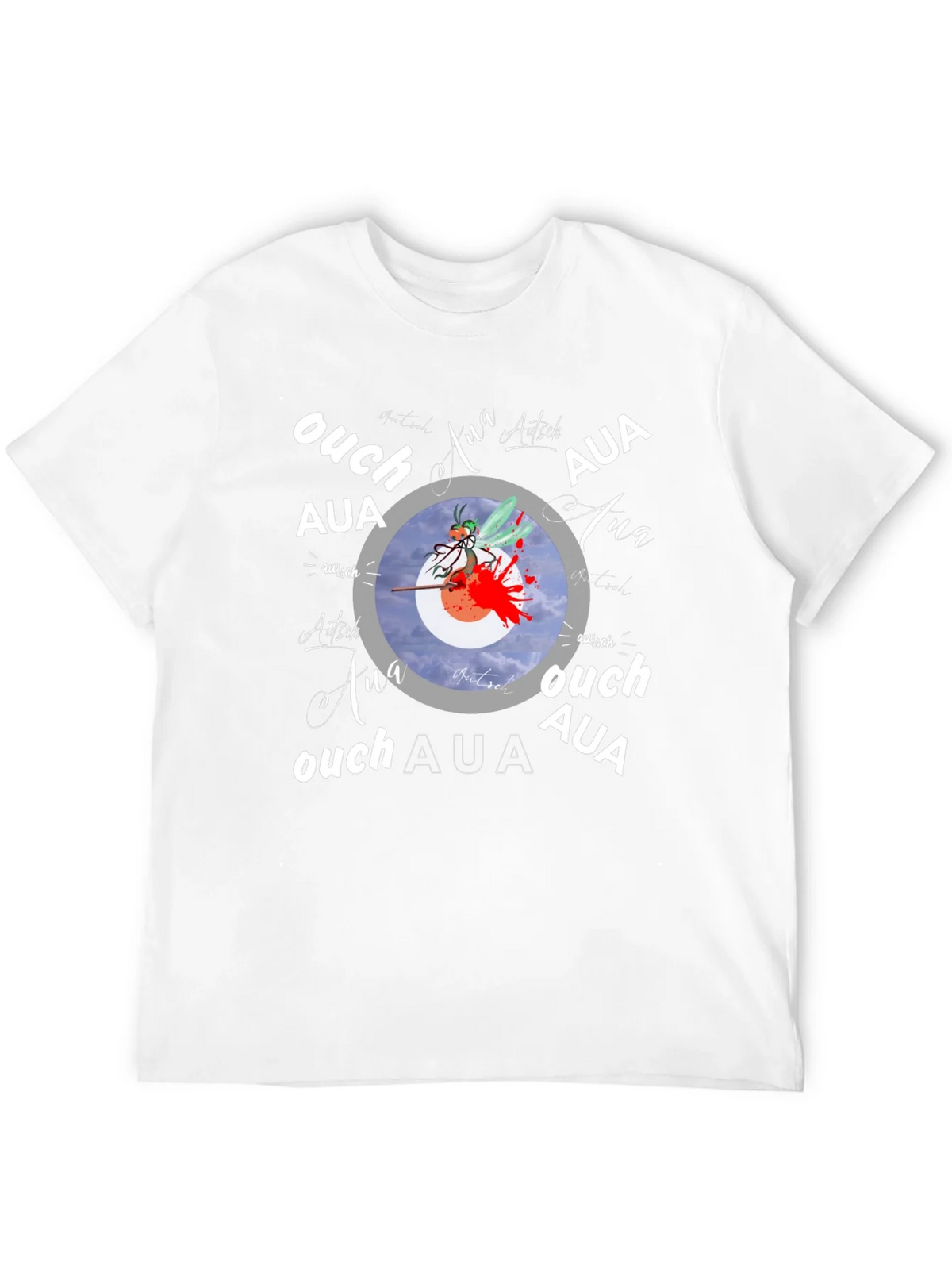 Ouch! Aua! Graphic Print Black T-Shirt product image 11