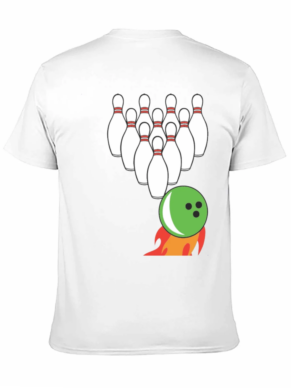 Bowling Strike T-Shirt: Flaming Ball & Pins Design product image 8