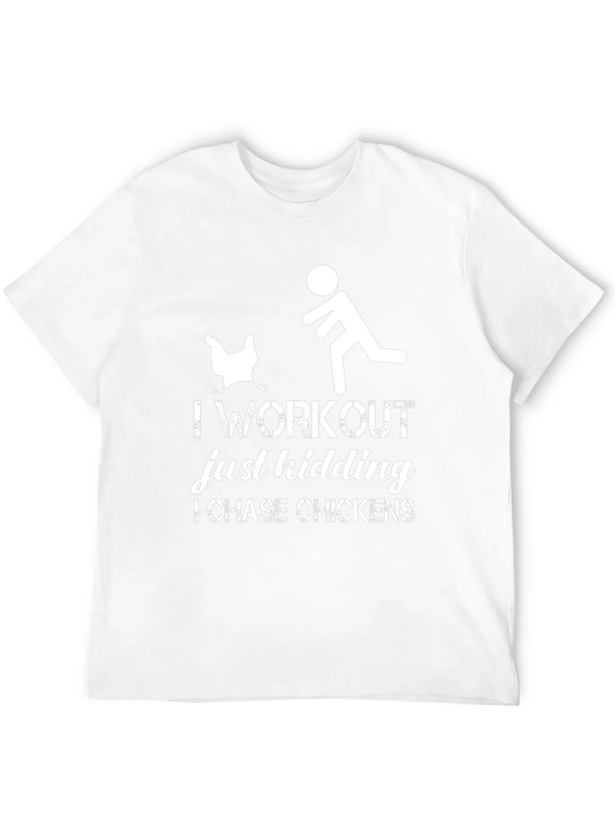 I Chase Chickens Graphic T-Shirt - Funny Workout Tee product image 11
