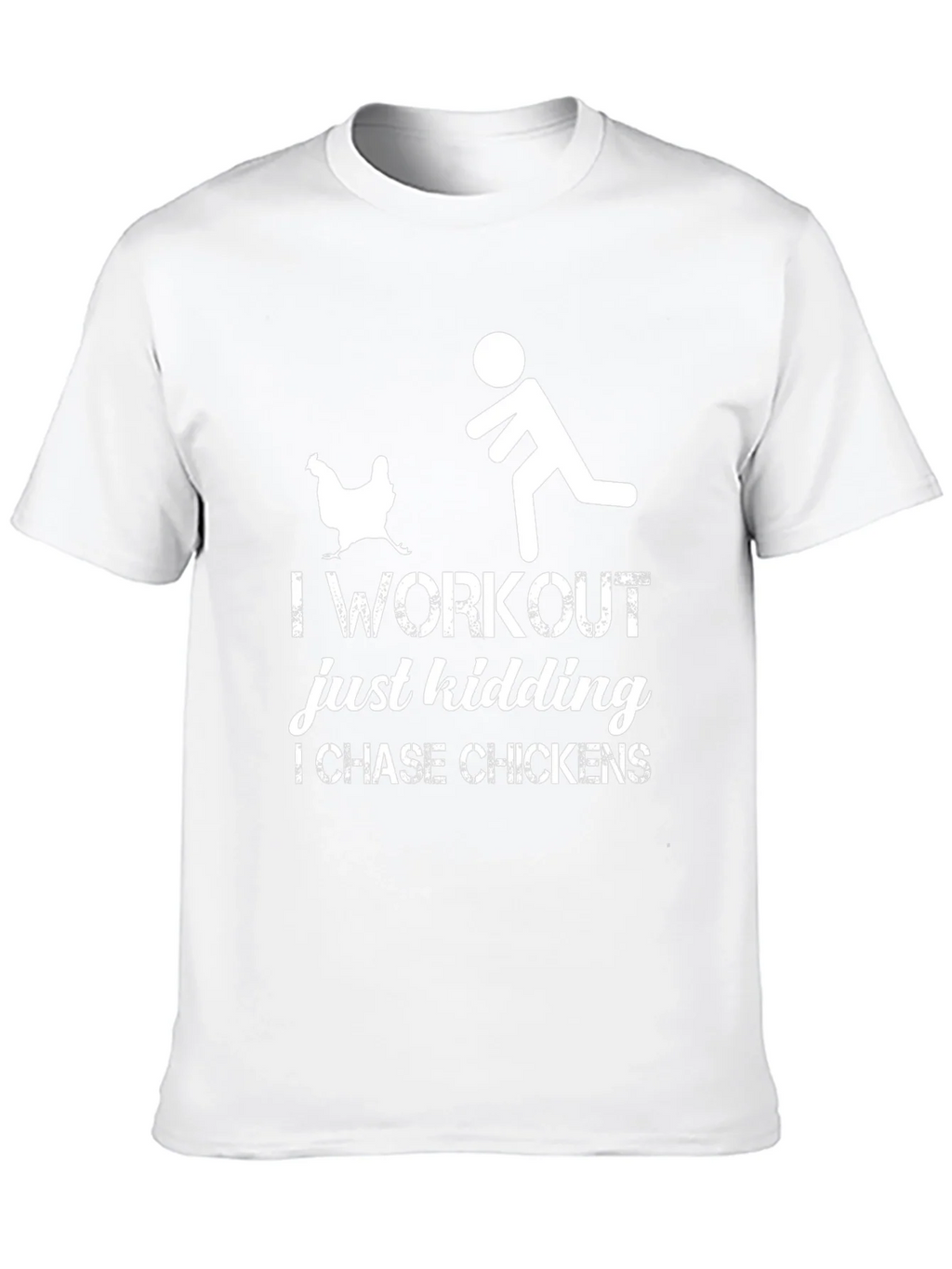 I Chase Chickens Graphic T-Shirt - Funny Workout Tee product image 9