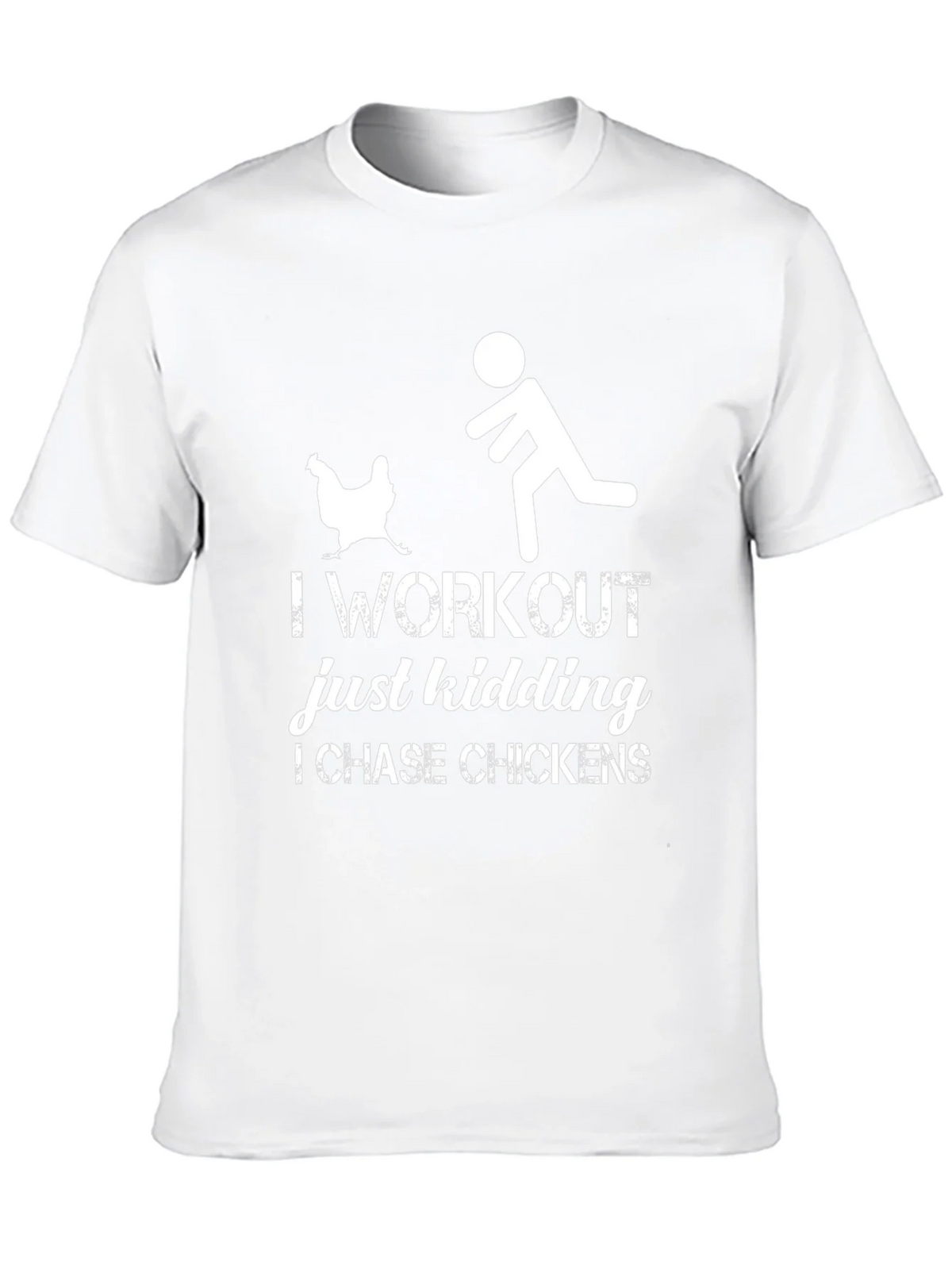 I Chase Chickens Graphic T-Shirt - Funny Workout Tee product image 9