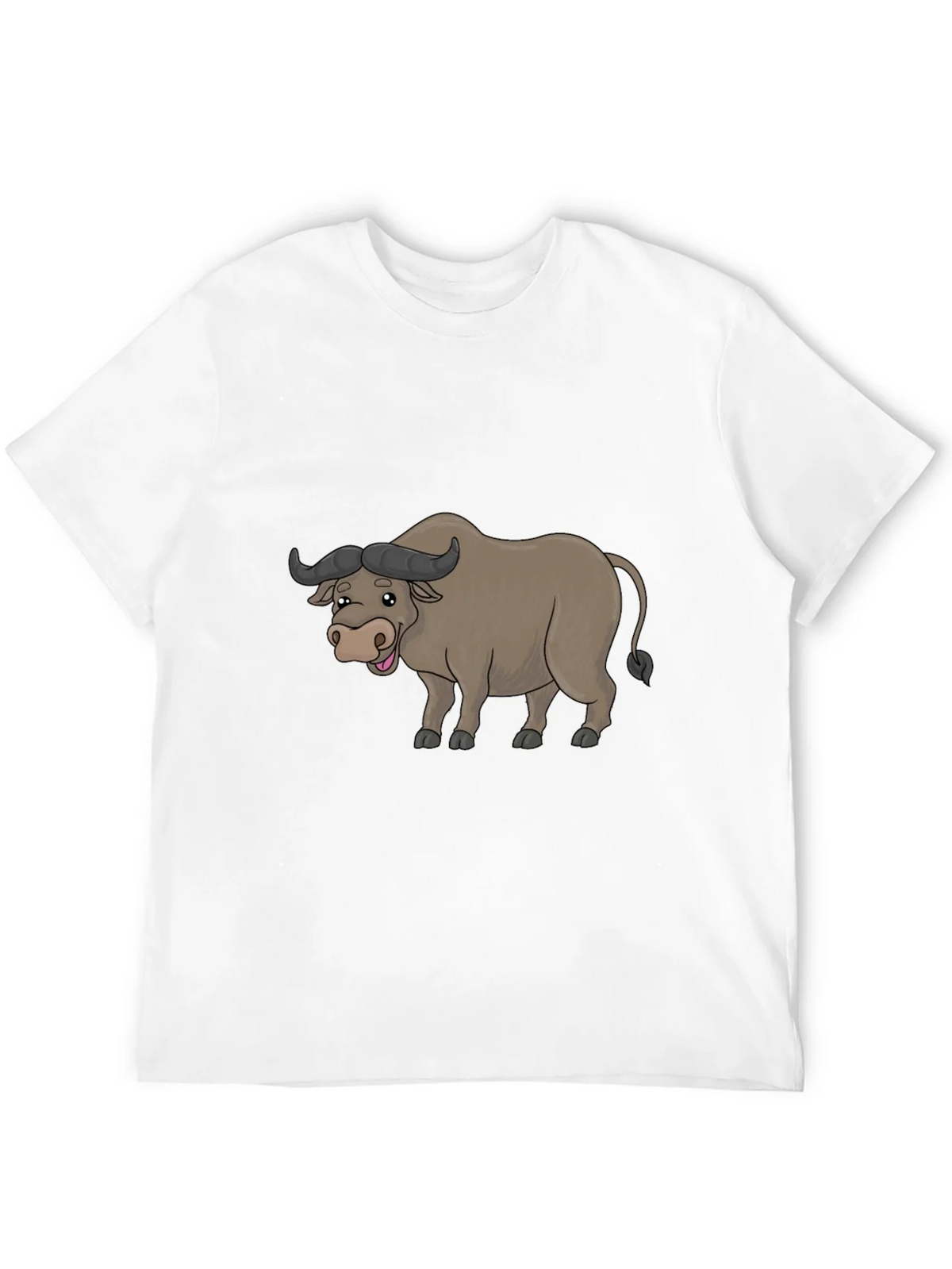 Funny Buffalo Cartoon Black T-Shirt product image 11