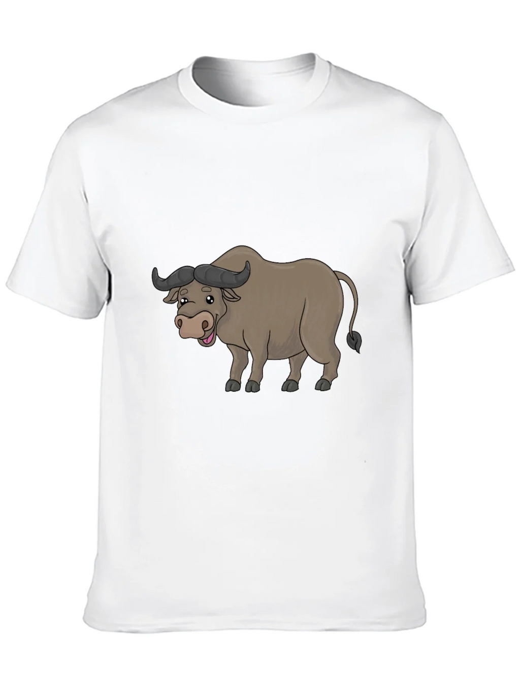 Funny Buffalo Cartoon Black T-Shirt product image 9