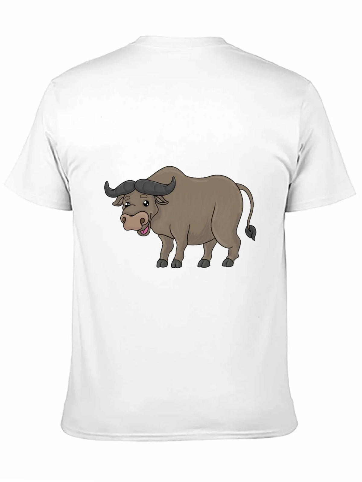 Funny Buffalo Cartoon Black T-Shirt product image 10