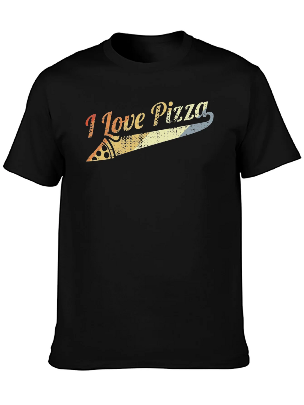 I Love Pizza Retro Graphic Tee - Black product image 3