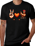 Peace Love Chicken T-Shirt product image 1