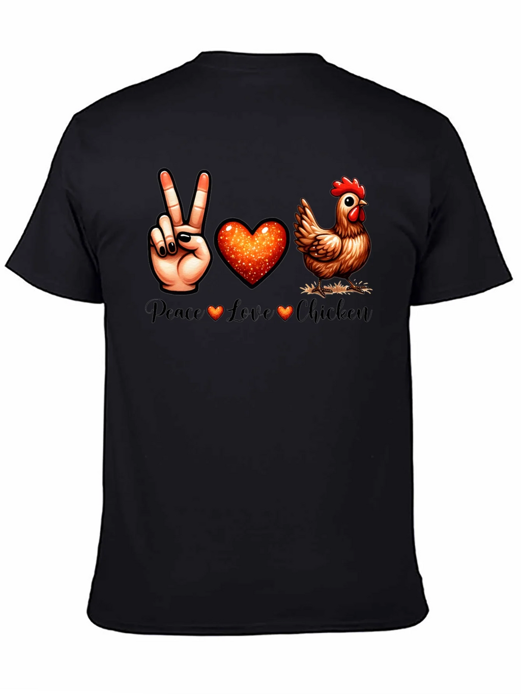 Peace Love Chicken T-Shirt product image 4
