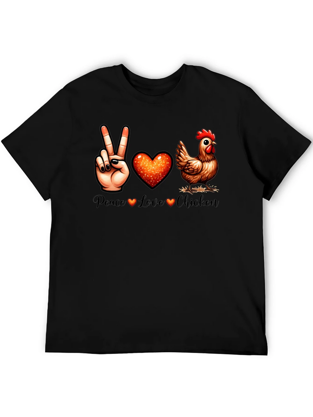 Peace Love Chicken T-Shirt product image 5