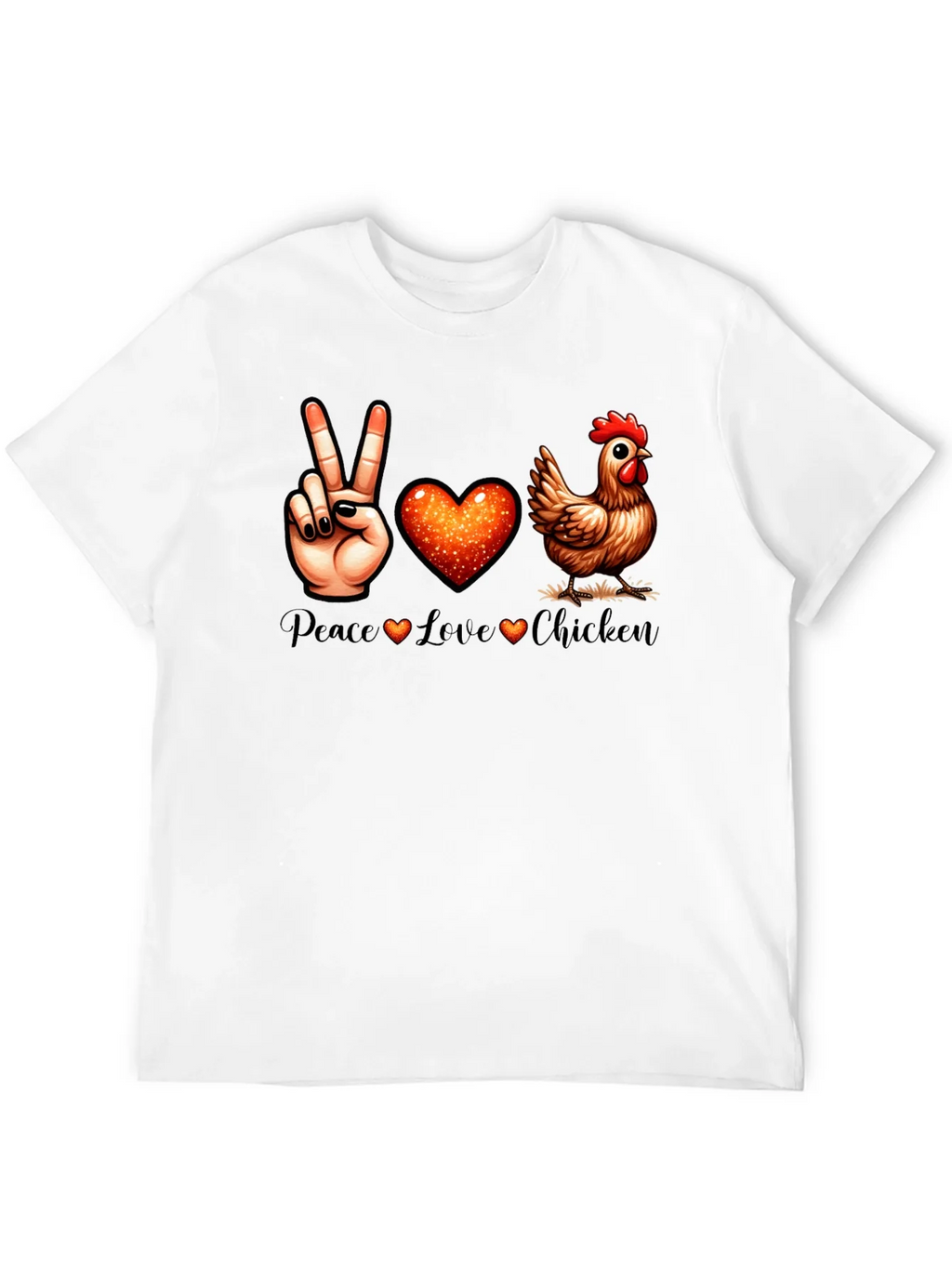 Peace Love Chicken T-Shirt product image 11