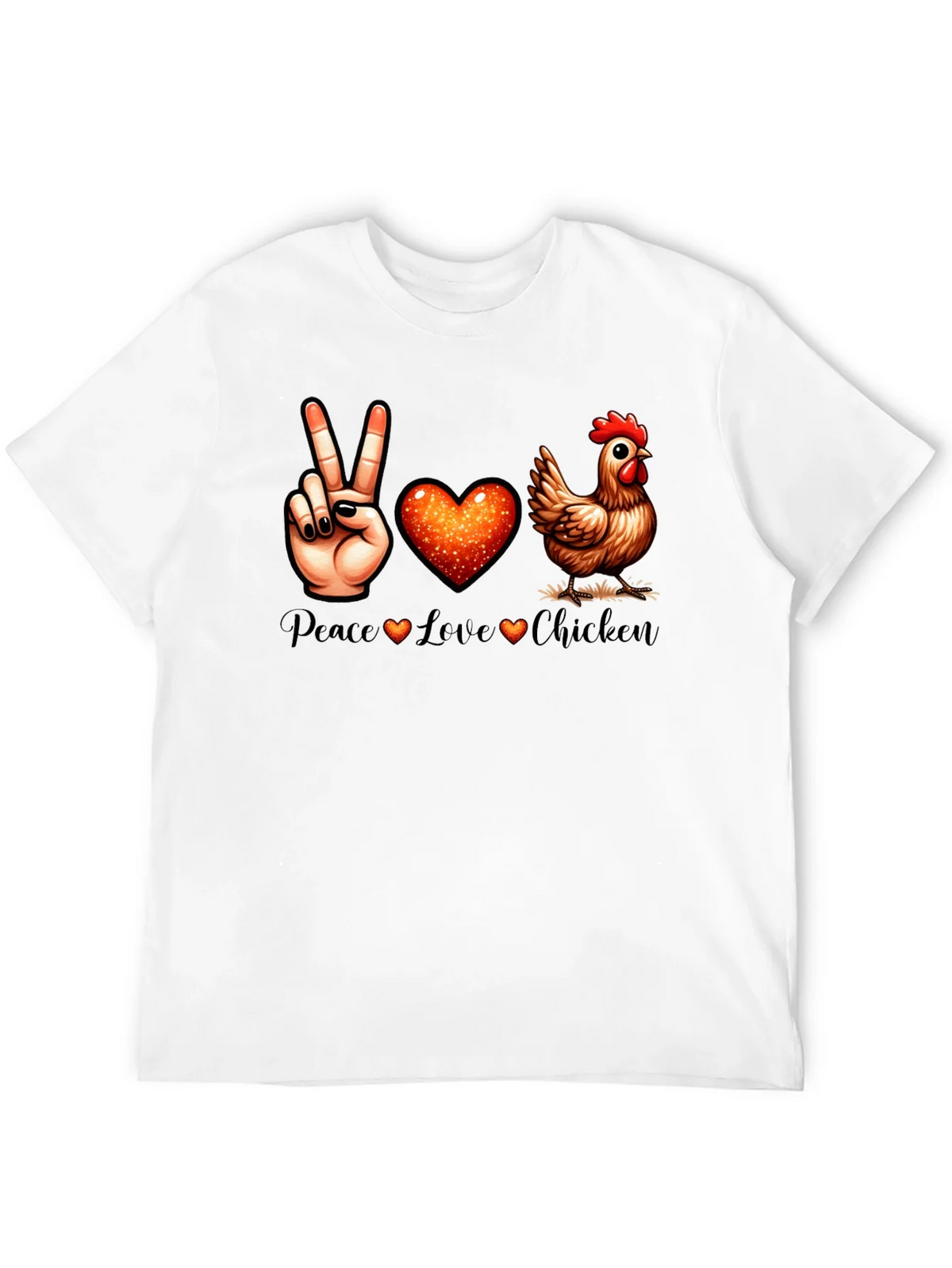 Peace Love Chicken T-Shirt product image 11