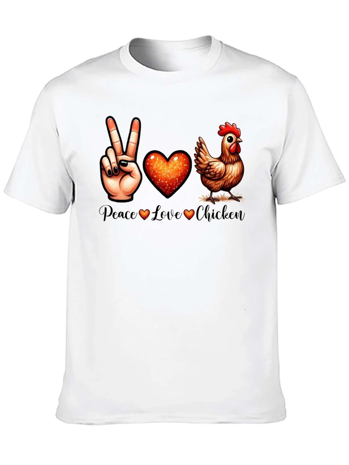 Peace Love Chicken T-Shirt product image 9