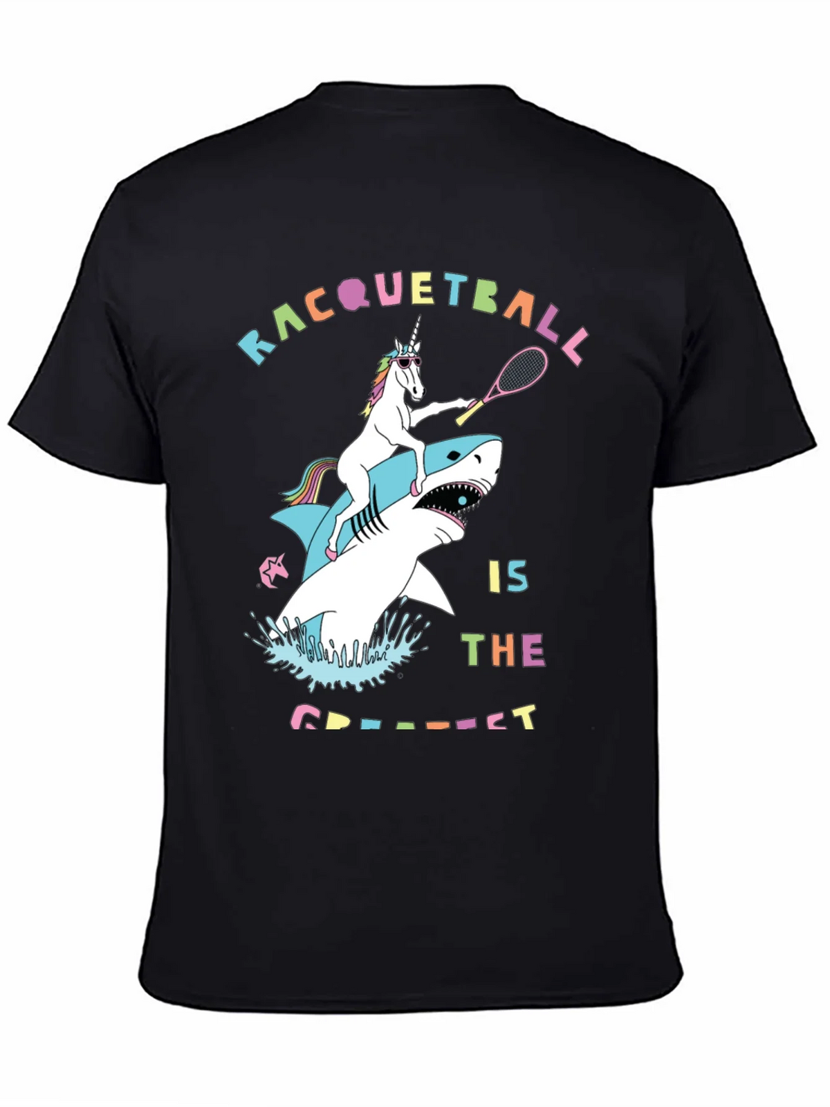 Racquetball Unicorn Shark Graphic Tee product image 4