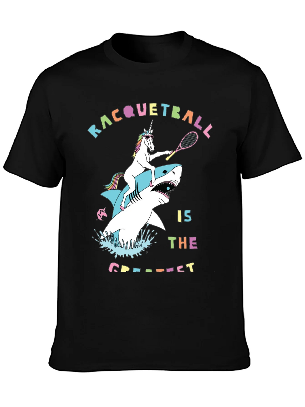Racquetball Unicorn Shark Graphic Tee product image 3