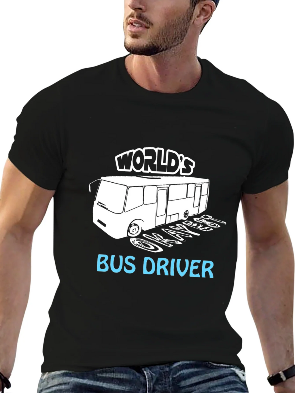 Worlds Okayest Bus Driver T-Shirt product image 4