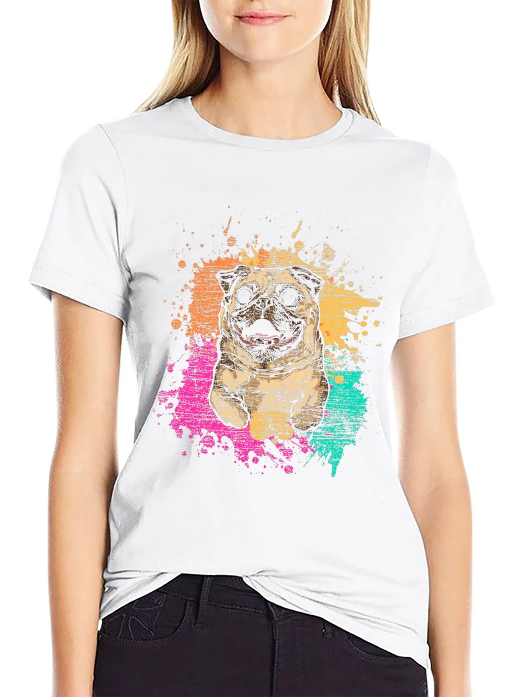 Pug Splatter Graphic Tee - Unisex product image 6