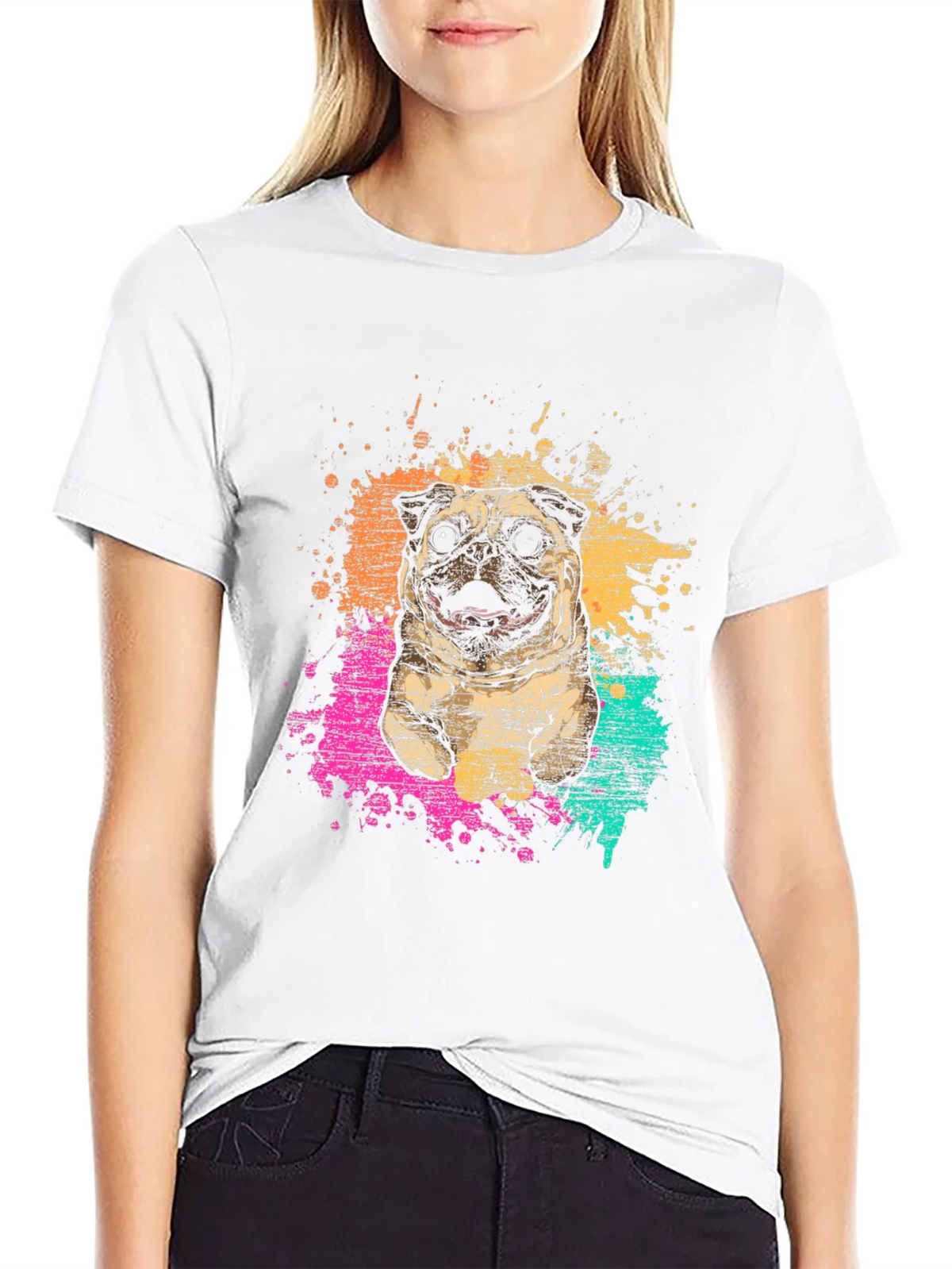 Pug Splatter Graphic Tee - Unisex product image 6