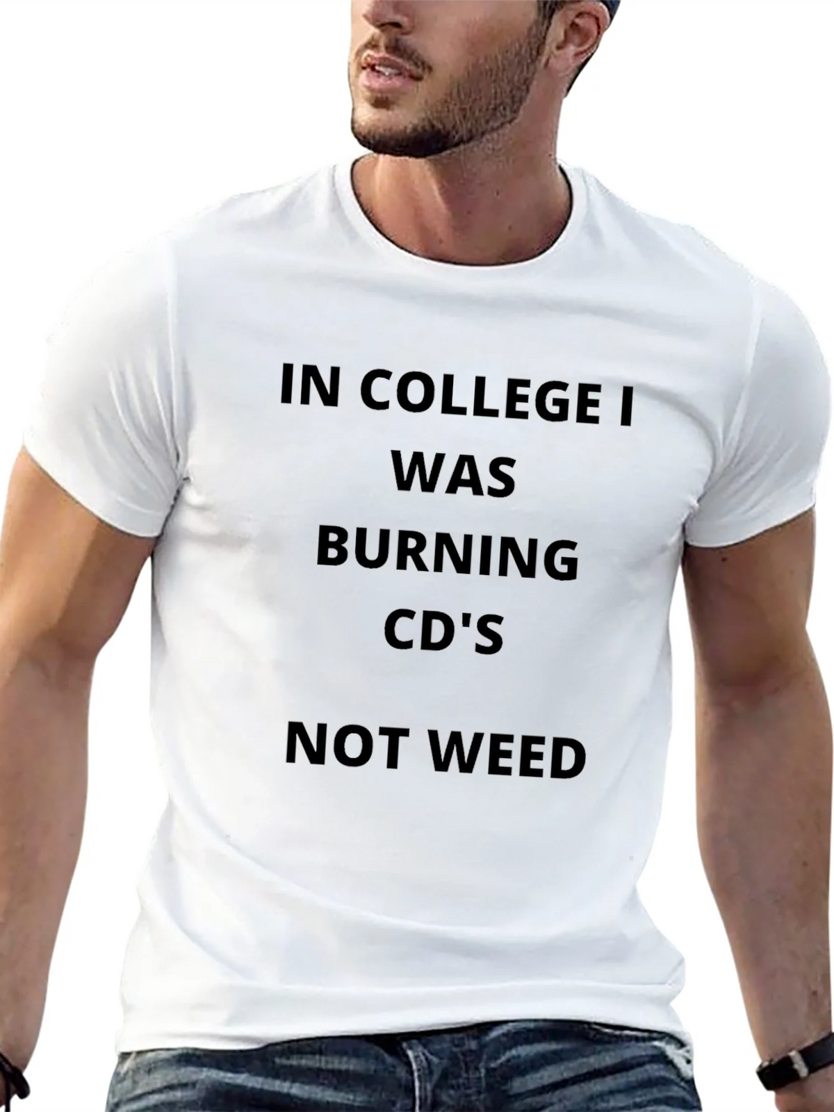 College CD Burning T-Shirt - Novelty Geek Tee product image 12