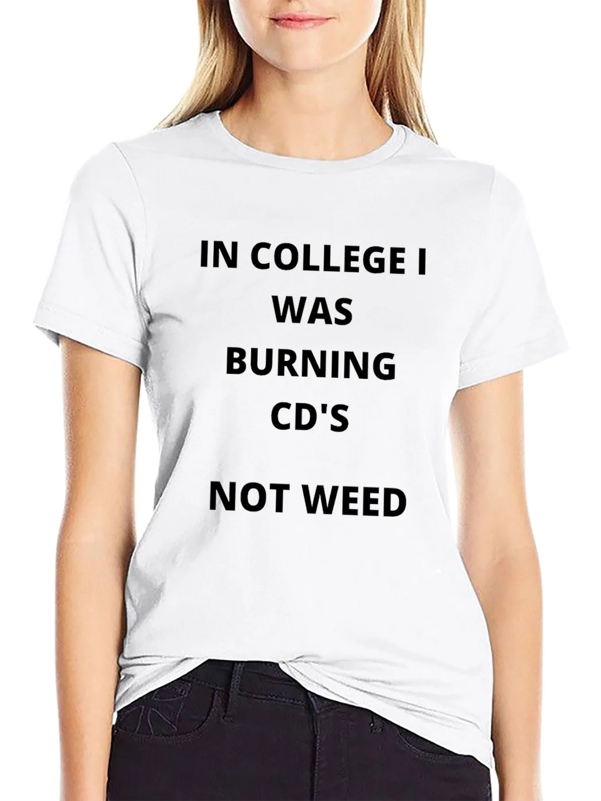 College CD Burning T-Shirt - Novelty Geek Tee product image 8