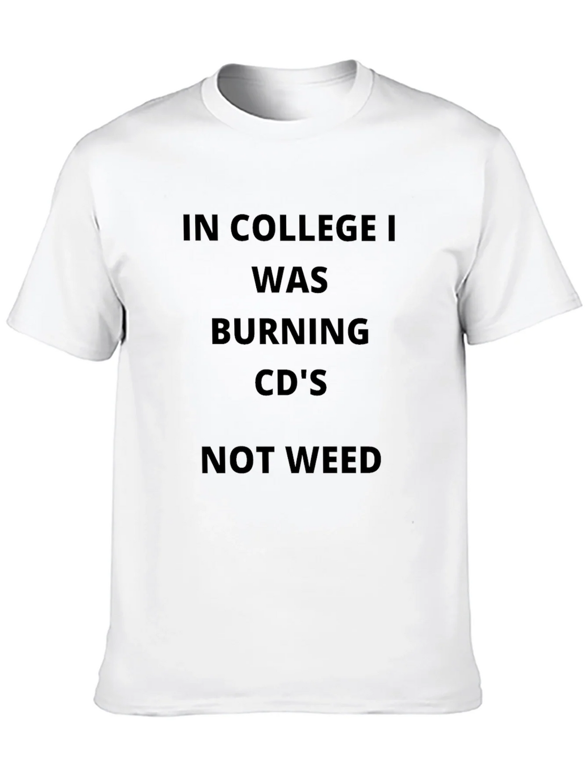 College CD Burning T-Shirt - Novelty Geek Tee product image 9