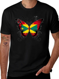 Grenada Flag Butterfly Graphic Tee - Black product image 1