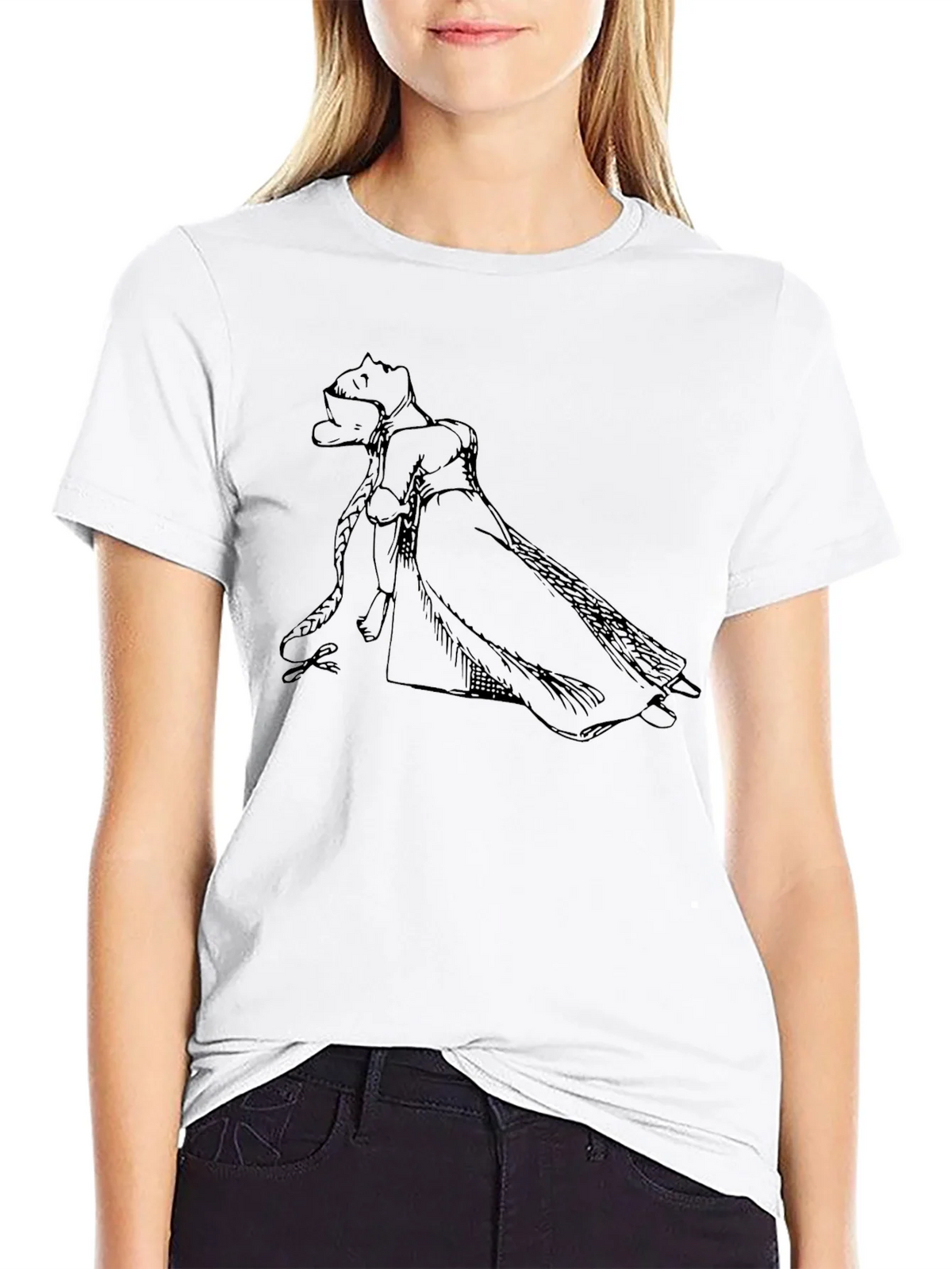 Rapunzel Graphic Black Tee product image 4