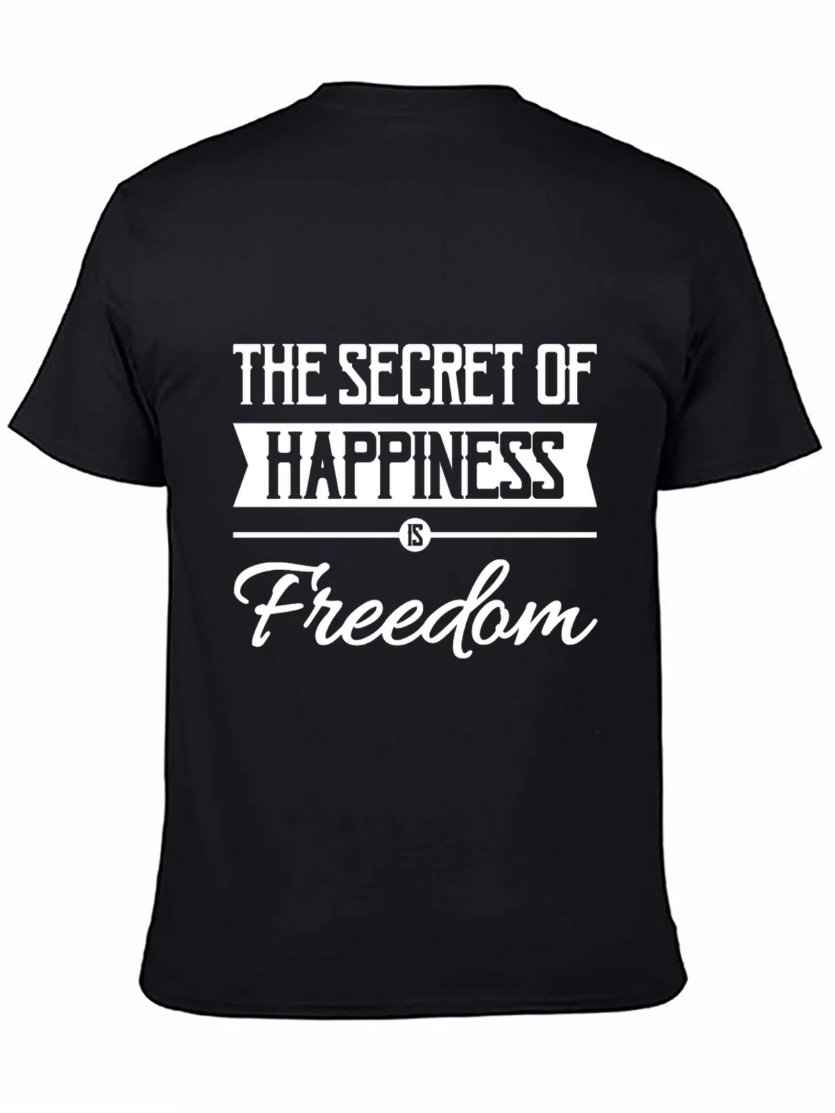 Secret of Happiness Freedom T-Shirt - Black product image 4