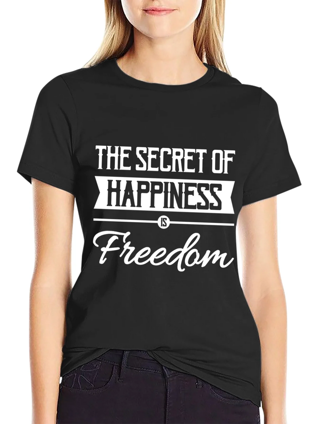 Secret of Happiness Freedom T-Shirt - Black product image 2
